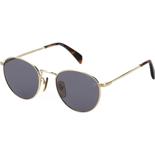 Gold/Graue Sonnenbrille DB 1005/S , Herren, Größe: 51 MM - Eyewear by David Beckham - Modalova