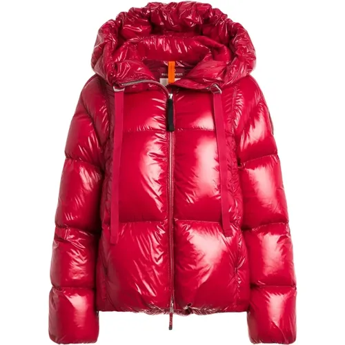 Rote Puffer Kurze Jacke Water Flower - Parajumpers - Modalova