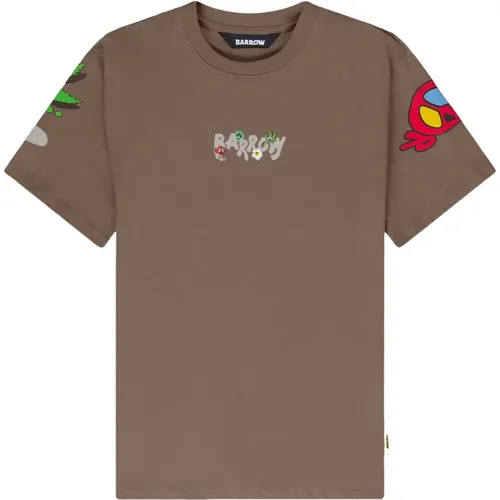 Grafisches Jersey T-Shirt , unisex, Größe: XS - Barrow - Modalova