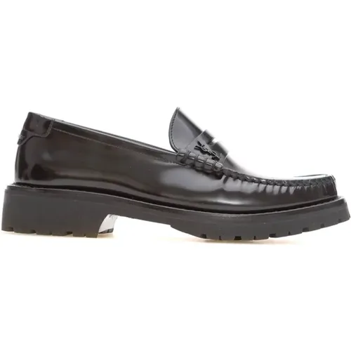 Classic Leather Loafers , female, Sizes: 7 1/2 UK - Saint Laurent - Modalova