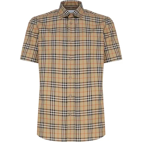 Vintage Check Button-Up Shirt , male, Sizes: 2XL, S, XL, L, M - Burberry - Modalova