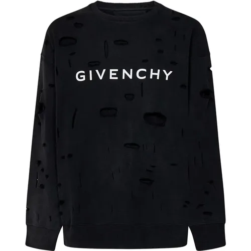 Destroyed Sweatshirt , male, Sizes: L, XS, S, M - Givenchy - Modalova
