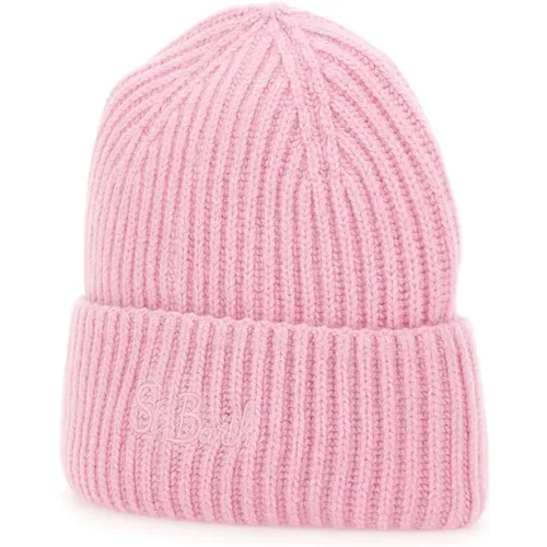 Wool Cashmere Cap Ribbed Weave , female, Sizes: ONE SIZE - MC2 Saint Barth - Modalova