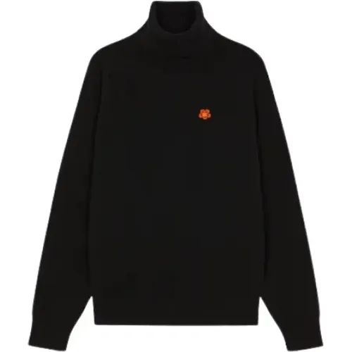 High Neck Turtleneck with Boke Flower Emblem , male, Sizes: S, M, XL, L - Kenzo - Modalova