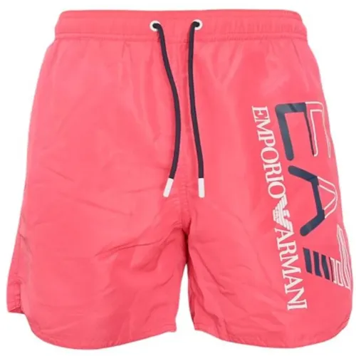 Rosa Costume with Maxi Side Logo , male, Sizes: S, XL - Emporio Armani EA7 - Modalova