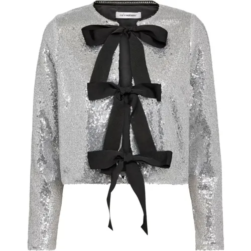 Sequin Bow Blouse StevieCC Style , female, Sizes: M, L, XL, S - Co'Couture - Modalova