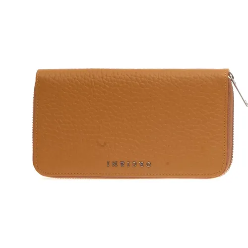 Mustard Full Zip Wallet , female, Sizes: ONE SIZE - Orciani - Modalova