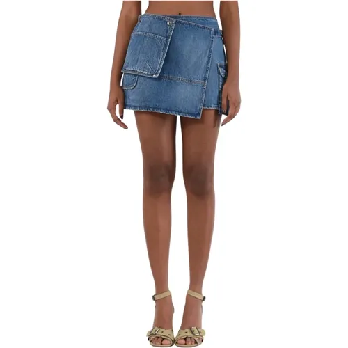 Denim Shorts , female, Sizes: S, XS, M - Msgm - Modalova