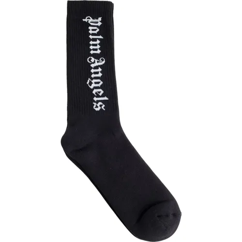 Socks,Klassische Logo-Socken Schwarz Weiß - Palm Angels - Modalova