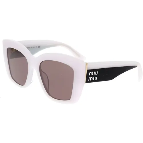 Quadratische Oversized Sonnenbrille mit Breiten Bügeln - Miu Miu - Modalova