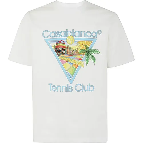 Printed Tennis Club T-Shirt , male, Sizes: M, S, L - Casablanca - Modalova