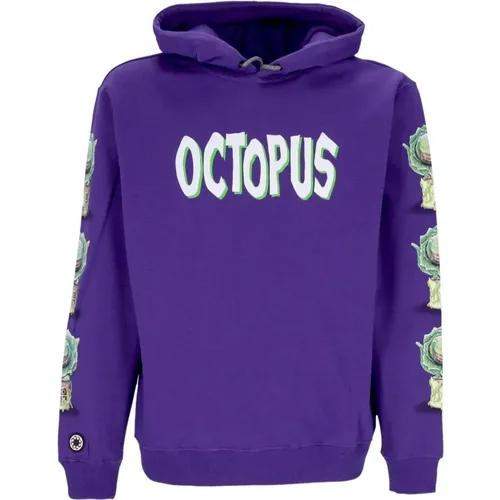 Mens Hoodie with Feed Me Print , male, Sizes: M, XL, XS, S - Octopus - Modalova