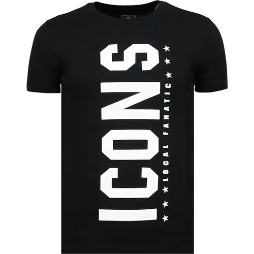 Icons Vertical T shirt - Men Online Clothing Store - 6362N , male, Sizes: M, S, L, 2XL, XL - Local Fanatic - Modalova
