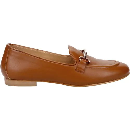 Braune Leder Mokassin Schuhe , Damen, Größe: 40 EU - Sangiorgio - Modalova