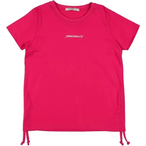 Geranium Pink Damen T-Shirt mit Rüschen - Hinnominate - Modalova