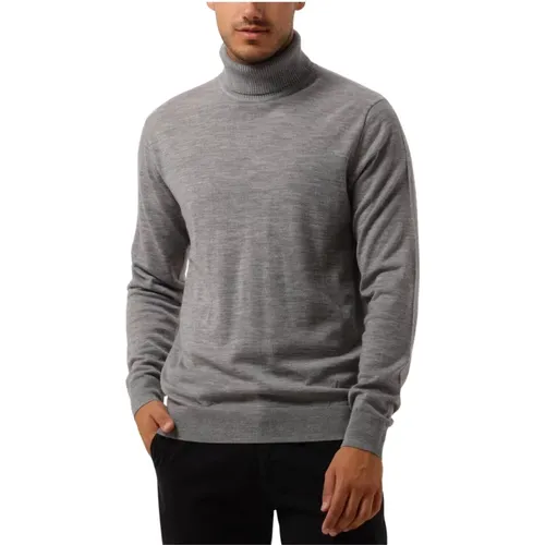 Grauer Rollkragenpullover Stilvolles Modell - Gentiluomo - Modalova