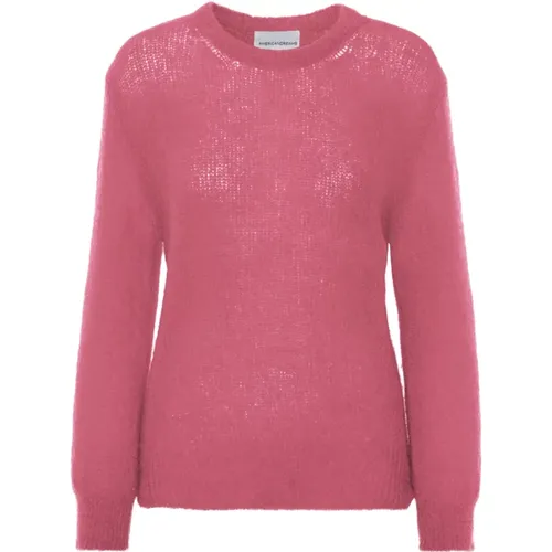 Weicher Mohair Strickpullover Rosa , Damen, Größe: L - American Dreams - Modalova