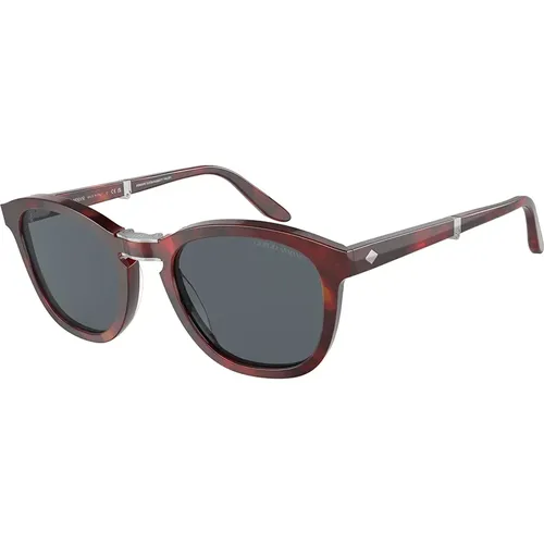 Blaue Havana Sonnenbrille Ar8170-5862R5 - Giorgio Armani - Modalova