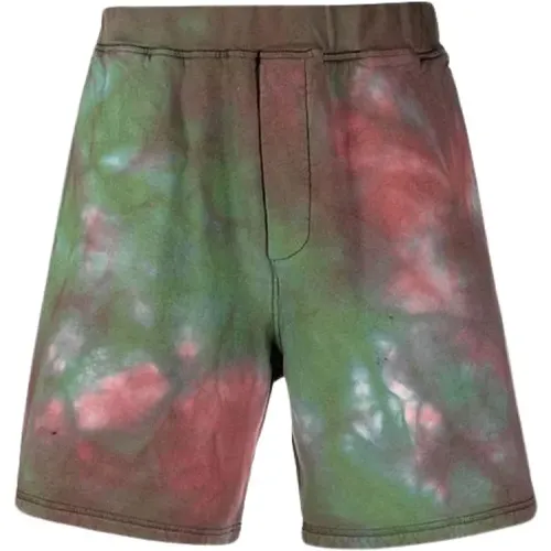 Cotton Tie-Dye Sports Shorts , male, Sizes: S, M - Dsquared2 - Modalova