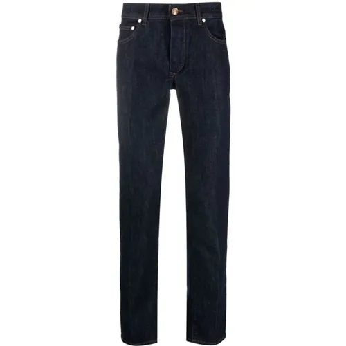 Slim Fit Jeans, 99% Baumwolle, 1% Elasthan , Herren, Größe: W40 - Barba - Modalova