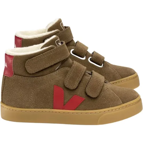 Braune Wildleder High-Top Stiefel - Veja - Modalova