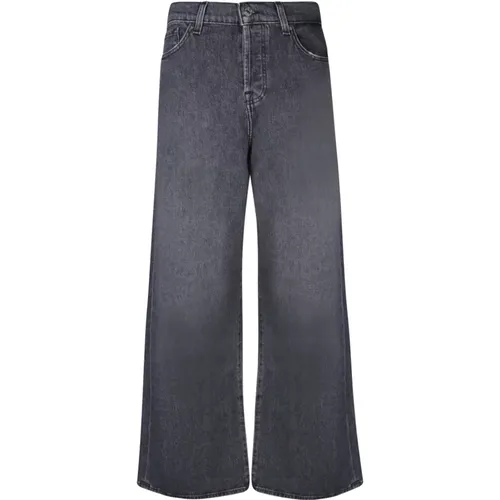 Womens Clothing Jeans Grey Ss24 , female, Sizes: W27, W26, W28, W29 - 7 For All Mankind - Modalova