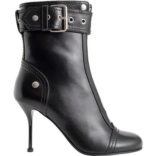 Studded Zip Ankle Boots , female, Sizes: 5 UK, 5 1/2 UK, 6 UK, 4 UK, 3 UK, 4 1/2 UK - alexander mcqueen - Modalova