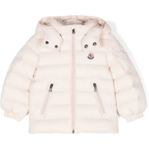 Rosa Gepolsterter Gesteppter Kindermantel , Damen, Größe: 80 CM - Moncler - Modalova