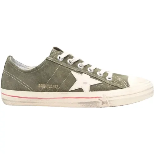 Star Patch Lace-Up Baskets , male, Sizes: 6 UK - Golden Goose - Modalova