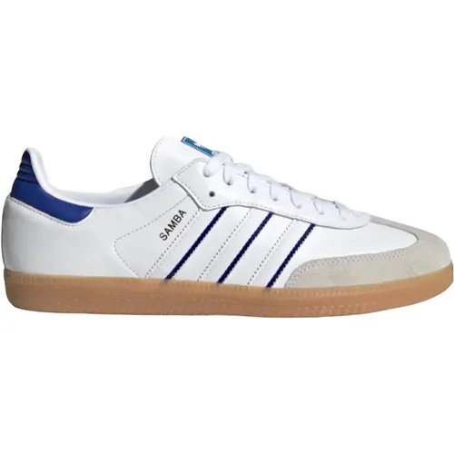 Limitierte Auflage Leder Sneakers Weiß Blau , Herren, Größe: 36 EU - Adidas - Modalova