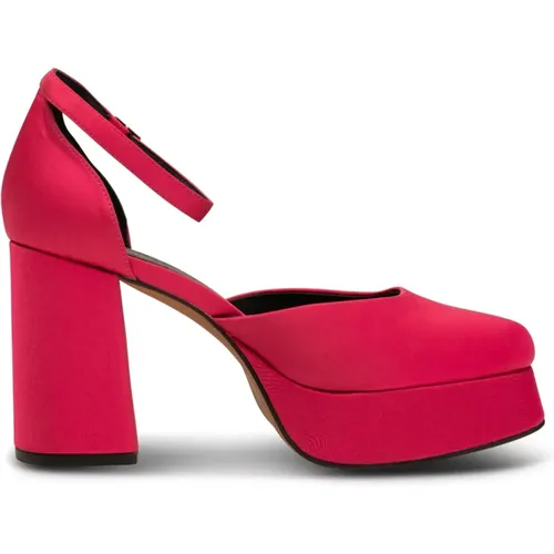 Priscilla Satin Platform Heels - , female, Sizes: 7 UK, 6 UK, 5 UK, 4 UK, 3 UK, 8 UK - Shoe the Bear - Modalova