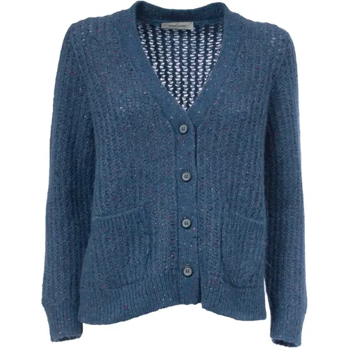 Strickjacke mit Knöpfen und Vordertaschen , Damen, Größe: XS - Gran Sasso - Modalova