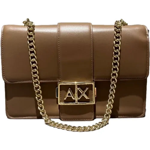 Moderne Trendige Schultertasche Dark Pisco , Damen, Größe: ONE Size - Armani Exchange - Modalova