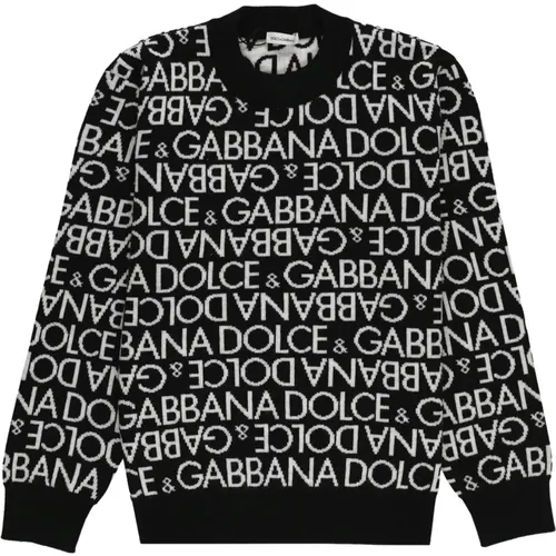 Stilvoller Schwarzer Wollpullover für Jungen - Dolce & Gabbana - Modalova