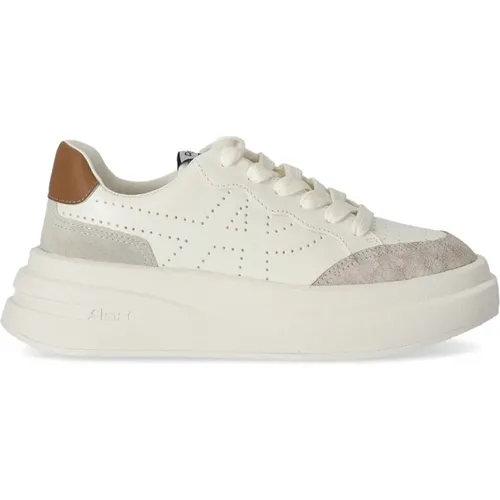 Leather Perforated Sneaker , female, Sizes: 5 UK, 6 UK, 7 UK - Ash - Modalova