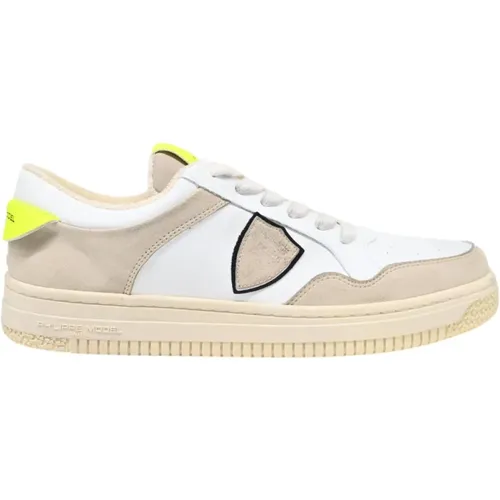 Mixage White Yellow Sneakers , female, Sizes: 7 UK, 6 UK, 5 UK, 8 UK, 4 UK, 3 UK - Philippe Model - Modalova