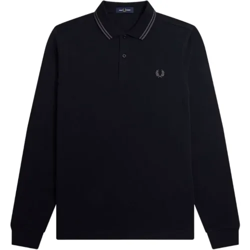 Langarm Regular Fit Polo , Herren, Größe: L - Fred Perry - Modalova