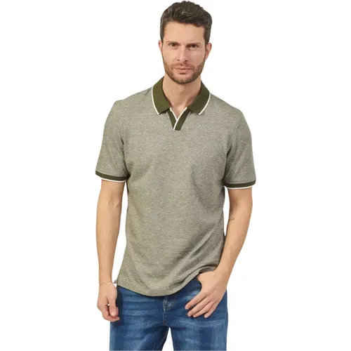 Polo Shirt Cotton Contrast Collar , male, Sizes: XL, L - Bugatti - Modalova