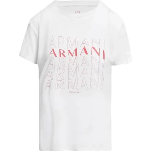 Basic Tee Shirt Casual Style , female, Sizes: XL, M, S, XS - Armani Exchange - Modalova