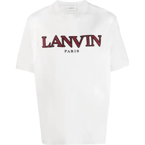 Classic Curb Logo T-Shirt , male, Sizes: M - Lanvin - Modalova