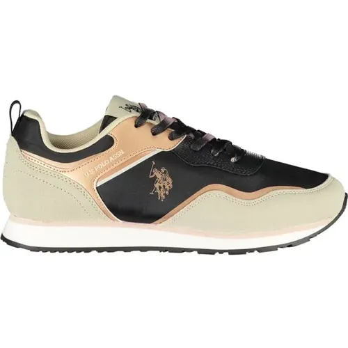 Sportlicher Schwarzer Sneaker mit Kontrastdetails , Damen, Größe: 38 EU - U.S. Polo Assn. - Modalova