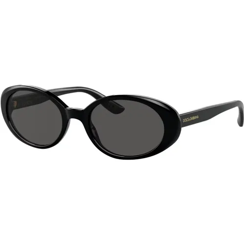 Schwarze/Dunkelgraue Sonnenbrille,DG 4443 Sonnenbrille - Dolce & Gabbana - Modalova