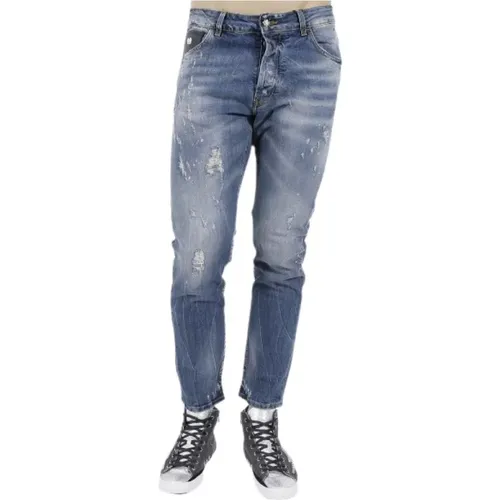 Elegante Slim-Fit Baumwoll-Jeans für Herren , Herren, Größe: W33 - John Richmond - Modalova