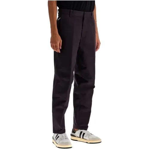 Zippered Biker Gabardine Trousers , male, Sizes: L, M - Lanvin - Modalova