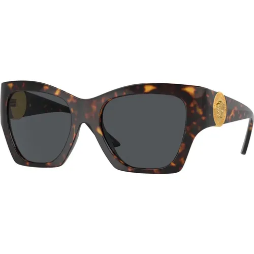 VE 4452 Sonnenbrille,Schwarze/Graue Sonnenbrille,Weiße/Graue Sonnenbrille - Versace - Modalova