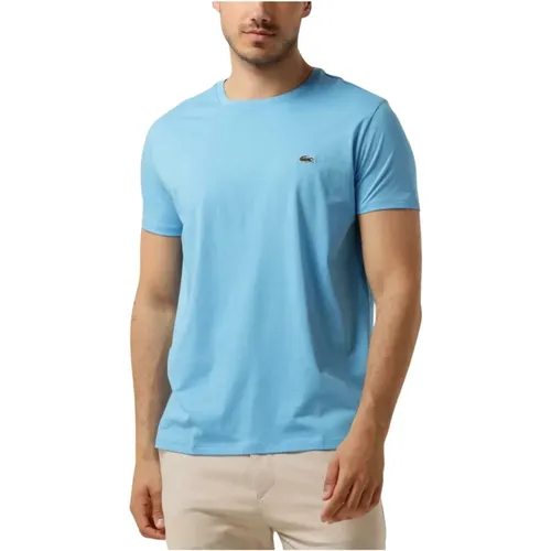 Herren Polo & Tee-shirt Stilvoll Blau , Herren, Größe: S - Lacoste - Modalova