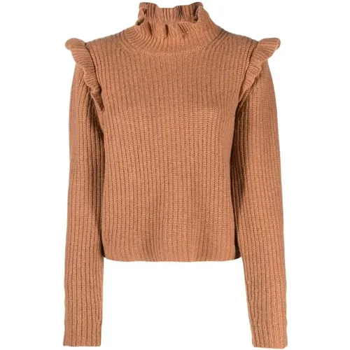 Brauner Woll-Turtleneck-Pullover - See by Chloé - Modalova