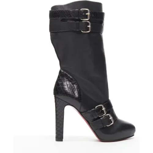 Pre-owned Leather boots , female, Sizes: 4 UK - Christian Louboutin Pre-owned - Modalova