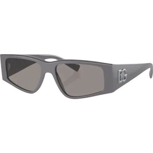 Herren Fotochromatische Graue Sonnenbrille , Herren, Größe: 55 MM - Dolce & Gabbana - Modalova