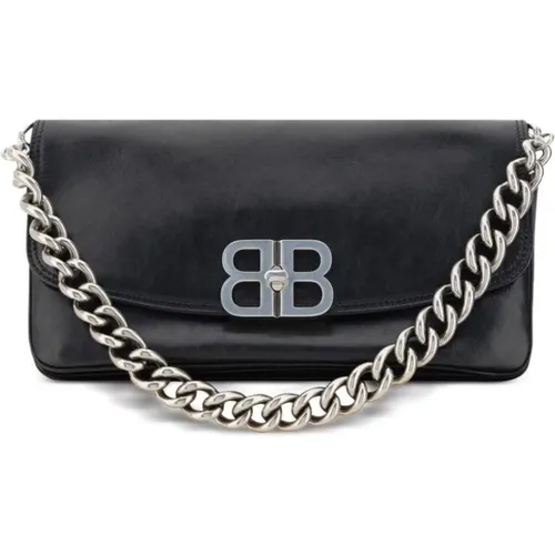 Smooth Grain Leather Shoulder Bag , female, Sizes: ONE SIZE - Balenciaga - Modalova